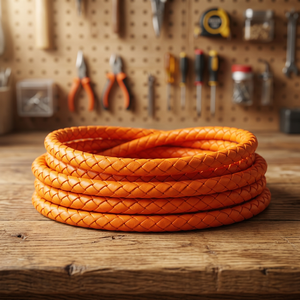 9mm Braided <b>Leather</b> Cord for Jewelry Making Necklace <b>Bracelets</b> Fashion Accessories Full-Grain Original <b>Leather</b> Jewelry Supply - Product Image 1