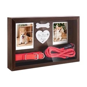 Pet Photo <b>Frame</b> Storage Box 13x8.3inch <b>Black</b> Shadow Box With Collar Rope Display Dog Cat Memorial <b>Frame</b> Personalized - Product Image 3