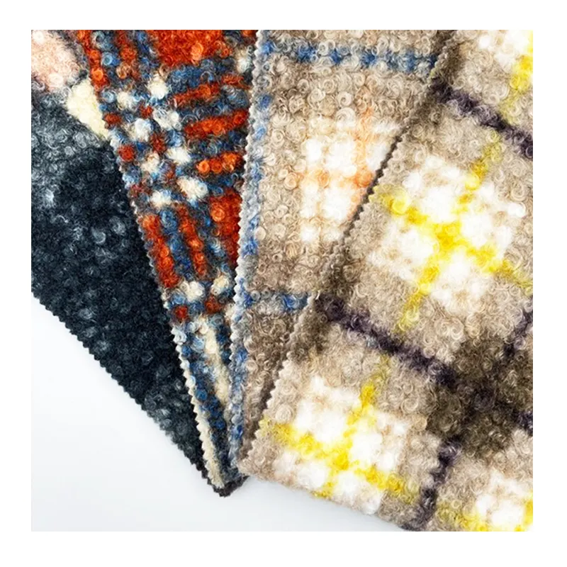 New 2022 autumn and winter season releases brushed check fabric sherpa fabric
