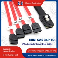 Kabel Data Server Mini SAS 36P ke SATA dengan Model XY3605001 dan Kemasan Kantong PE