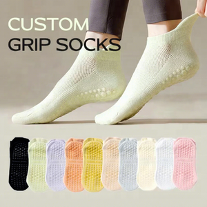 Échantillon Gratuit Bilu, Faible MOQ, Chaussettes de Yoga Personnalisées Antidérapantes pour Femmes, Chaussettes de Danse et de Yoga avec Grip, Chaussettes de Pilates Antidérapantes avec Logo Personnalisé - Product Image 1