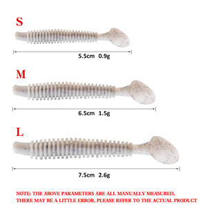 Leurre souple Ytqhxy T Tail 6 couleurs 12cm pour la pêche au bar et au leurre de fond - Product Image 3