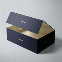 Boîte cadeau magnétique de luxe personnalisée avec poignée, pliable, logo personnalisé, boîte en papier rigide pour solutions d'emballage de marques de luxe