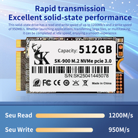 SSD Internal M.2 PCIe NVMe 2242 Baru untuk Laptop/PC 128GB/256GB/512GB 1200MB/s Baca 1100MB/s Tulis Wireless Single Notch
