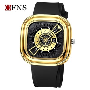 นาฬิกาข้อมือควอตซ์แฟชั่น OFNS 1312 สำหรับผู้ชาย ดีไซน์สี่เหลี่ยมจัตุรัส ฟังก์ชั่นหลากหลาย กันน้ำ - Product Image 3