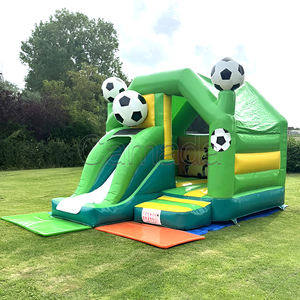 Cheap Eco-Friendly Waterproof Inflatable Sports Castle Combo Slide Bouncer Soccer Bounce <b>House</b> <b>Jumping</b> Bouncer for Kids Party - Product Image 5
