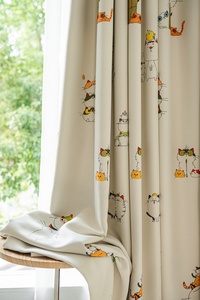 <span class=keywords><strong>Tende</strong></span> Oscuranti Ecologiche in Poliestere con Motivo di Gatti Carini per Camere dei Bambini Decorazione Finestre - Product Image 6
