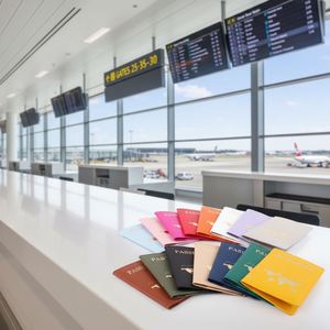 Étui de voyage en cuir PU imperméable avec logo personnalisé, porte-passeport tendance personnalisé, pour les affaires et les loisirs - Product Image 1