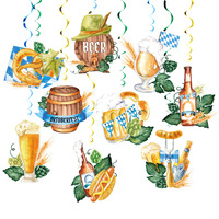 Guirlande en spirale en plastique de style européen allemand, décoration suspendue pour plafonds de pièce, thème Oktoberfest