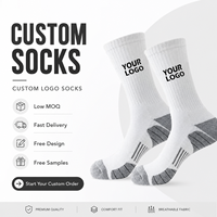 Chaussettes mi-mollet en coton avec logo personnalisé pour le sport, athlétiques, unisexes, anti-transpiration, en tricot, design gratuit pour les activités sportives