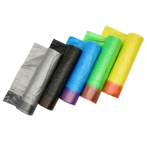 Factory sales biodegradable drawstring plastic bags 13 gallon plastic garbage bags clear trash bag roll