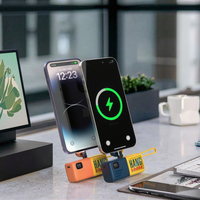 Nouveaux produits créatifs 20W 5000mAh Mini Power Bank portable avec écran LED Type-C Chargeur USB Alimentation mobile en gros