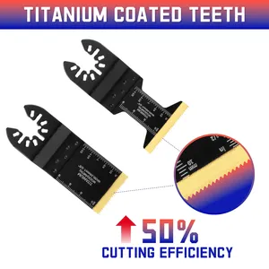 15 lames de scie oscillante de 9 cm, revêtement titane, à dégagement rapide, accessoires multi-outils pour la découpe du métal, du bois et des clous - Product Image 3