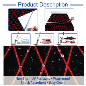 Tapis de sol pour bateau personnalisé, imperméable, en EVA, antidérapant, auto-adhésif, avec bord rainuré, pour bateau à moteur, <span class=keywords><strong>kayak</strong></span>, motif diamant personnalisé - Product Image 5