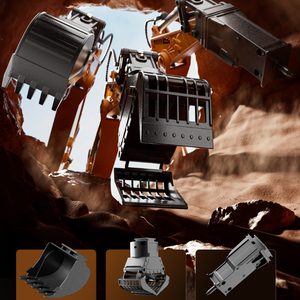 WGNRC E1 1/18 Schaal Graafmachine Bouwtruck Model, 12 Kanaals RC Alloy Graafmachine Speelgoed, 3-in-1 Metalen Alloy RC Truck Met Spuitfunctie - Product Image 4