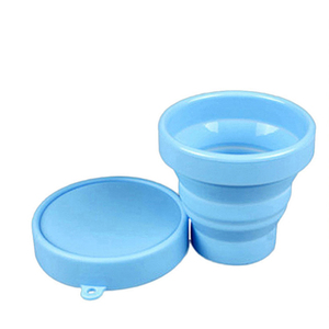 Hot Sale Round Folding Travel Coffee <strong>Cup</strong> Non Spill Toddler Portable <strong>Collapsible</strong> Silicone Baby Tea <strong>Cup</strong> With Lids - Product Image 1