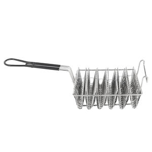 Stock Best Selling Mexican Deep Fryer Taco Shell Rectangular Fry Wire Basket con mango de plástico para <span class=keywords><strong>restaurante</strong></span> de <span class=keywords><strong>comida</strong></span> rápida - Product Image 2