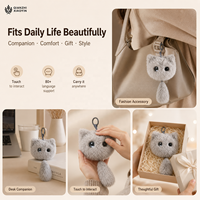Pendentif en peluche AI Chat Curieux 2.4G WiFi 80+ Langues Réponse Tactile Commande Vocale Type C Compagnon Réconfortant Cadeau USA UK Europe