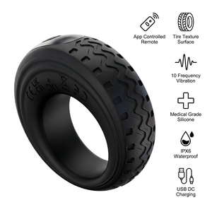Anillo Vibrador para Pene con Control por Aplicación, Anillo de Silicona Inteligente con Bluetooth y Nervaduras para Retrasar la Eyaculación, Entrenamiento de Resistencia y Rendimiento para Hombres - Product Image 1