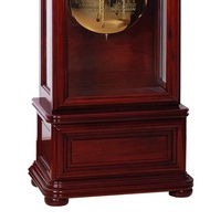 Horloge de sol mécanique en bois massif avec vitrine, design arqué de style campagnard français, ajoute un style antique intemporel