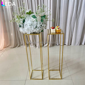 แจกันโลหะสีทองหรูหรา LEDA คุณภาพสูง สำหรับตกแต่งงานแต่งงานและบ้าน ตกแต่งโต๊ะสวยงาม - Product Image 4
