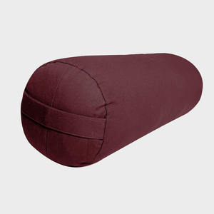 Cojín cilíndrico redondo de yoga y meditación con relleno de cáscara de trigo sarraceno orgánico, acolchado de lino y algodón, con LOGO y tela personalizados. - Product Image 6