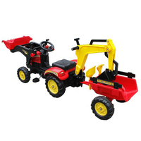 Tracteur à pédales pour enfants, voiture jouet, tracteur excavateur avec pelle amovible à godet