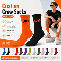 Chaussettes de sport personnalisées en coton respirant pour hommes et femmes, chaussettes d'entraînement athlétiques pour équipes de basketball et de tennis