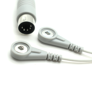 カスタマイズされたDin 5P男性から2リード3.5mm女性スナップECGケーブルスプリングコイルスナップケーブル - Product Image 4