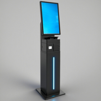 Haute qualité 23.6 "écran tactile de bureau kiosque debout au sol lecteur de codes à barres Scanner de passeport enregistrement interactif en libre-service