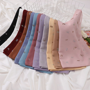 Nouveau Foulard Carré en Mousseline de Soie Imprimé Léopard Orné de Pierres, Style Ethnique, Polyvalent, Vente en Gros 2026 - Product Image 4