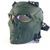 Masque de crâne en plastique léger pour jeu de CS, équipement de protection tactique du visage contre les produits chimiques