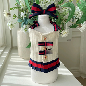 Vêtements pour animaux de compagnie en polyester rayé classique, écologiques, à bretelles courtes, pour chiens et chats, collection printemps, vêtements mignons pour chiens - Product Image 4