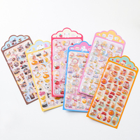 Autocollant décoratif en résine 3D en forme de dôme en cristal époxy, style japonais, dessin animé pour enfants, pour papeterie et loisirs créatifs DIY, gaufré et solide