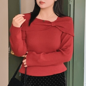 เสื้อสเวตเตอร์ถักคอวีสำหรับผู้หญิงไซส์ใหญ่ แฟชั่นเสื้อถัก - Product Image 6