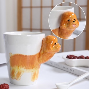 Taza de Cerámica <span class=keywords><strong>con</strong></span> Diseño de Animal, Golden Retriever, <span class=keywords><strong>Bulldog</strong></span> Samo, Tazas 3D, Aptas para Alimentos, Sostenibles, <span class=keywords><strong>con</strong></span> Abertura Superior - 9 cm de Ancho x 11 cm de Alto - Product Image 3