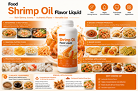 Arôme alimentaire Huile de crevettes Taima 99% Épices Assaisonnements Agents aromatisants pour aliments soufflés Boulettes de crevettes Sauce aux fruits de mer - Durée de conservation 3 ans