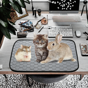 Tapetes para Mascotas Rectangulares Grises Impermeables Ecológicos Modernos con Patrón Personalizado para Loros, Aptos para Todas las Estaciones, Lavables a Mano - Product Image 3