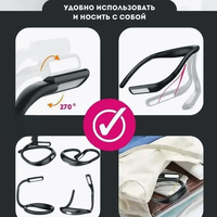 Lampe de lecture pour le cou, 3 modes, contrôle tactile, protection des yeux, mains libres, fixation sur le cou, personnalisable, CE RoHS, rechargeable USB-C