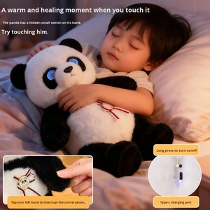 หุ่นยนต์ AI ของเล่นอัจฉริยะ แมวสีดำขาว ตุ๊กตาพูดคุยตอบคำถาม แมวสีดำขาวที่สามารถกระพริบตาได้ - Product Image 4