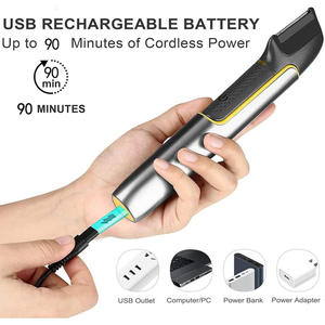 Afeitadora Corporal Eléctrica Inalámbrica con Mango Extensible Incorporado, Batería Recargable por USB, Cuchillas de Aleación de Aluminio, 90 Minutos de Autonomía - Product Image 5