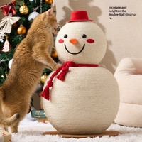 Griffoir pour chat double boule, résistant à l'usure, anti-déchirure, pour aiguiser les griffes, jouet pour chats d'intérieur, Noël