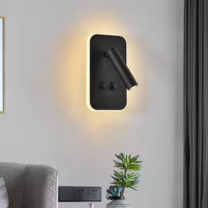 Nordique minimaliste hôtel intérieur <span class=keywords><strong>LED</strong></span> liseuse nouveau couloir en aluminium chambre USB charge <span class=keywords><strong>lit</strong></span> applique murale - Product Image 1