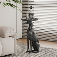 Table d'angle créative en résine pour chien, grande, sur pied, décoration moderne pour salon, table d'appoint et décoration douce