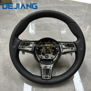 Volante de Cuero para Porsche 991 911 992 Cayenne 958 718 Boxster Cayman <span class=keywords><strong>Macan</strong></span> 996 Taycan Carrera 987, Actualización de Modelo Antiguo a Nuevo - Product Image 2