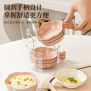 Flower Shape Plastic Dipping Dish Set With Lid For Soy Sauce Vinegar Seasoning Storage - Product Image 2