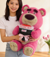 Ours en peluche Xinhui Hug Flower Bear, vente en gros, cadeaux d'anniversaire, de la Saint-Valentin et de Noël, jouets en peluche de personnages de dessins animés pour filles et enfants