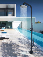 Colonne de douche en céramique brossée design avec double poignée et ensemble de douche latérale en acier inoxydable