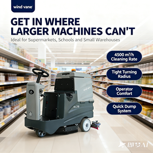 Mini Ride-Type Industrial <b>Floor</b> Scrubber <b>Machine</b> With Automatic Vacuum for <b>Cleaning</b> <b>Floors</b> <b>Floor</b> Scrubber <b>Floor</b> Scrubber <b>Floor</b> S - Product Image 1