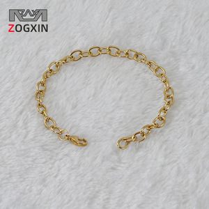 Zogxin Stainless Steel 18K Gold O-Chain Bracelet Geometric Oval Link Jewelry Fashion Chain Bracelet - Product Image 1